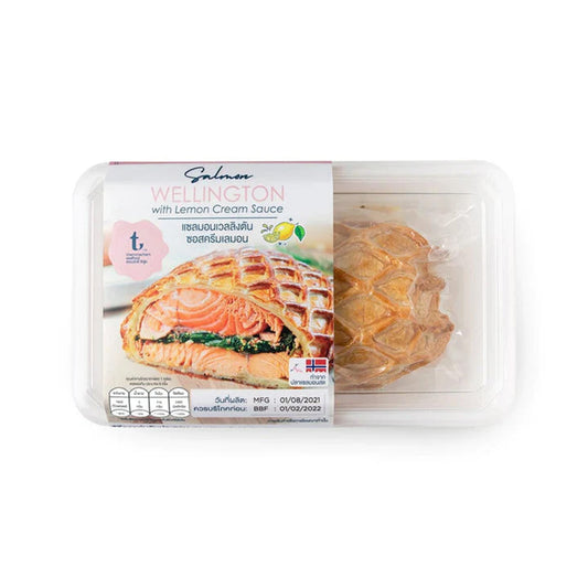 Frozen Baked Salmon Wellington with Lemon cream Sauce 770g